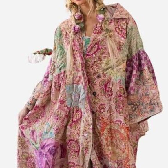 NWOT Magnolia Pearl Ysa Double Breasted Coat Jacket 1161 Himalayan Sea - Picture 3 of 4